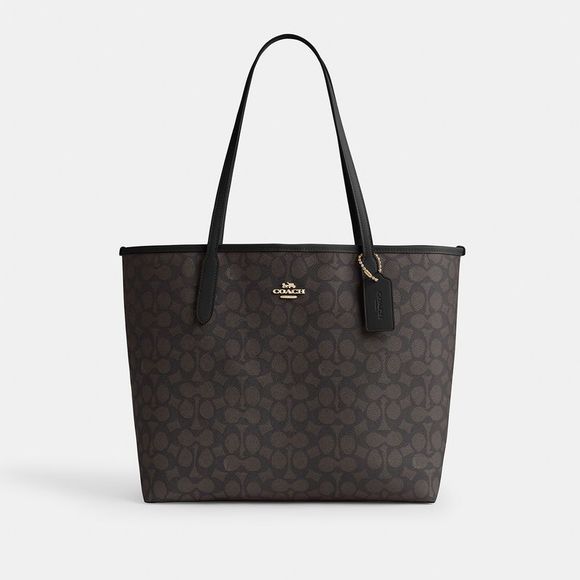 NWT Coach Outlet City Tote Bag In Signature Canvas - Picture 1 of 5